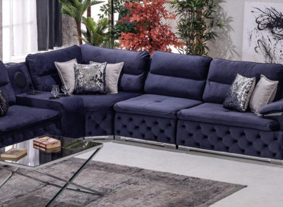 Design Ecksofa Stoff L-Form Modern Style Polstermöbel Wohnzimmer Gruppe