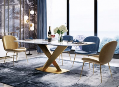 Esstisch + 4x Stühle Stuhl Esszimmer Set Modern Essgruppe Tisch Tische