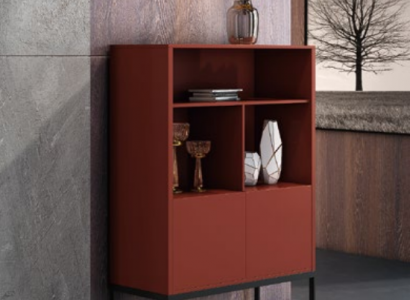 Italienische Kommode Stil Möbel Hoch Designer Schrank Schränke Orange