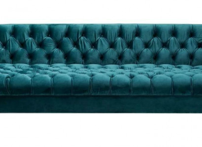 Chesterfield Sofa Blaue Sofas Textil Stoff Couchen Möbel 4-Sitzer