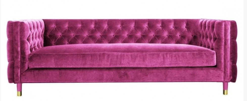 Chesterfield Sofa Wohnzimmer Stoffsofa Couch Polster Sitz Garnitur 3er Sofas Neu