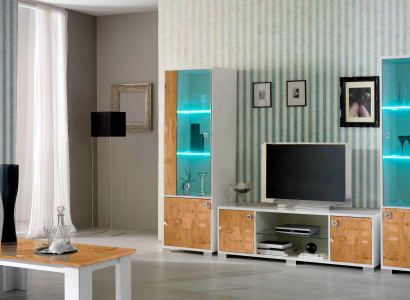 wohnwand 3tlg. rtv + 2x Vitrine Design Italienische Möbel Wohnzimmer Luxus Möbel