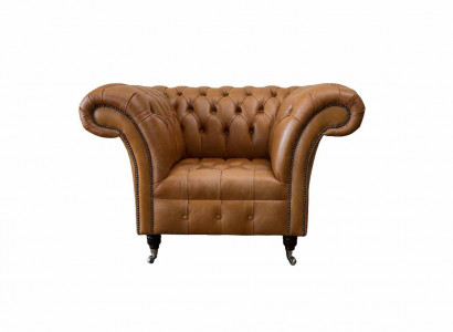 Sessel Ohrensessel Sitzer Stoff Luxus Wohnzimmer Klassisch Chesterfield