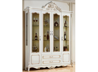 Vitrine Schränke Vitrinen Holz Luxus Wohnzimmer Möbel Schrank Barock