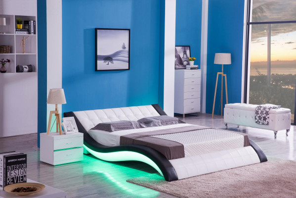 Bett Design Digital Sound USB Betten Luxus Schlafzimmer Möbel Leder