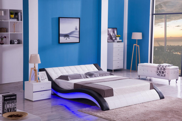 Bett Design Digital Sound USB Betten Luxus Schlafzimmer Möbel Leder