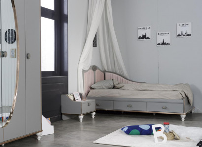 Bett Nachttisch Schlafzimmer Set Designer Luxus Betten Komplett 2 tlg.