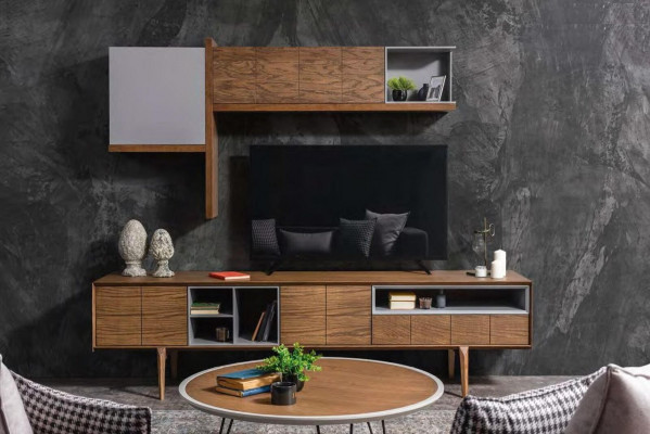 Moderner Holz TV-Ständer Luxus RTV Wohnzimmer Kommode Konsole Sideboard