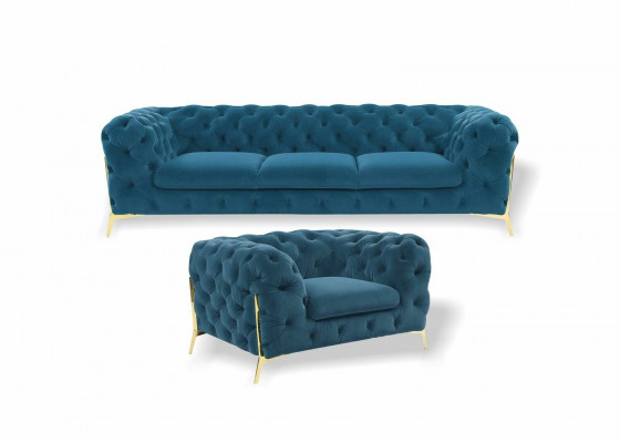 Italien Möbel Sofagarnitur 3+1 Sitzer Design Sofa Polster Couchen Chesterfield