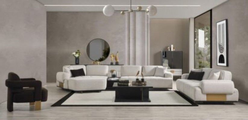 Wohnzimmer set Ecksofa L-form 31 Sitzer Sofa Couchgarnitur Möbel Sofas