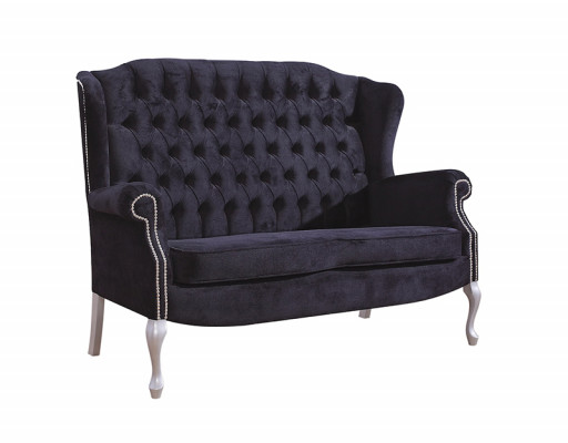 Klassische Chesterfield Zweisitzer 2er Sitzer Sofa Couch Polster Samt Couchen