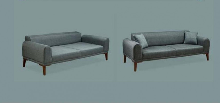 Luxuriös Modern Sofa 3 Sitzer Design sofa Dreisitzer Polster Holz