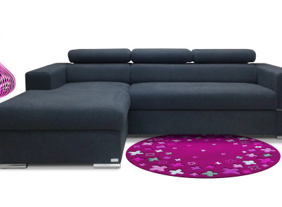 Ecksofa L-Form Couch Design Polster Modern Textil Bettfunktion Bettkasten Stoff