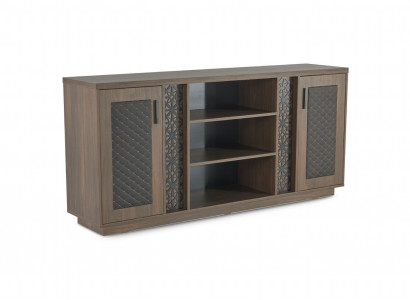 Aktenschrank Sideboard Braun Schwarz Modern Zweifarbig Modern Design