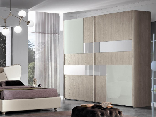 Schlafzimmer Komplett Set Königliches Modern Bett Kleiderschrank Nachttisch 5tlg