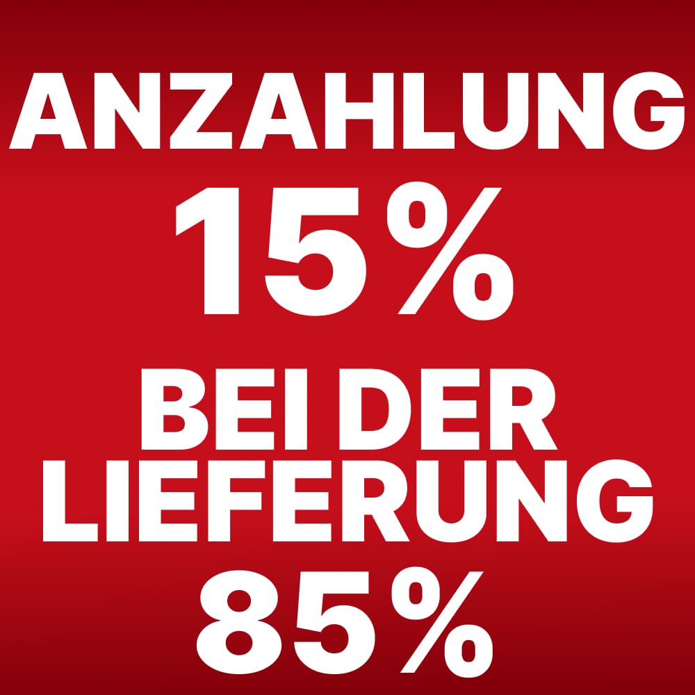 15% Ahzahlung